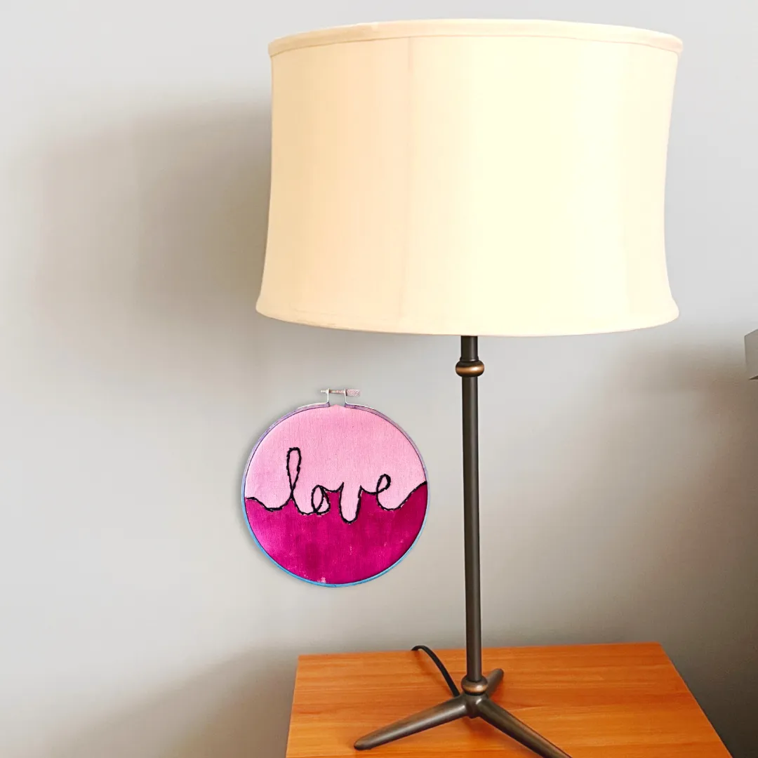 love - single word hoop art