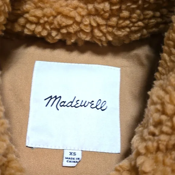 Madewell Sherpa Portland Camel Teddy jacket XS