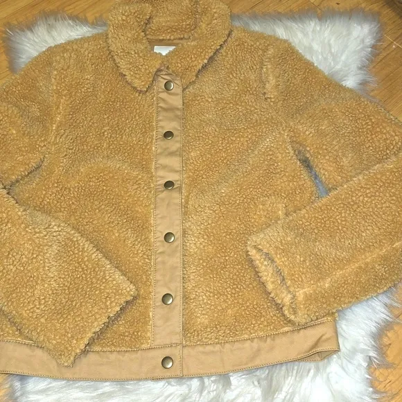 Madewell Sherpa Portland Camel Teddy jacket XS