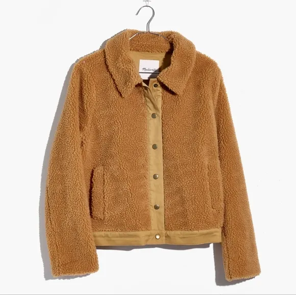 Madewell Sherpa Portland Camel Teddy jacket XS