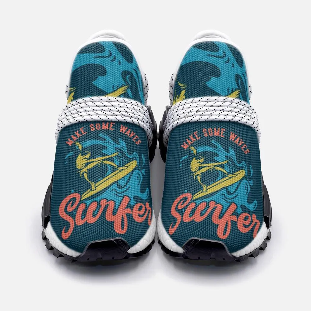 Make some waves surfer Unisex Lightweight Custom shoes