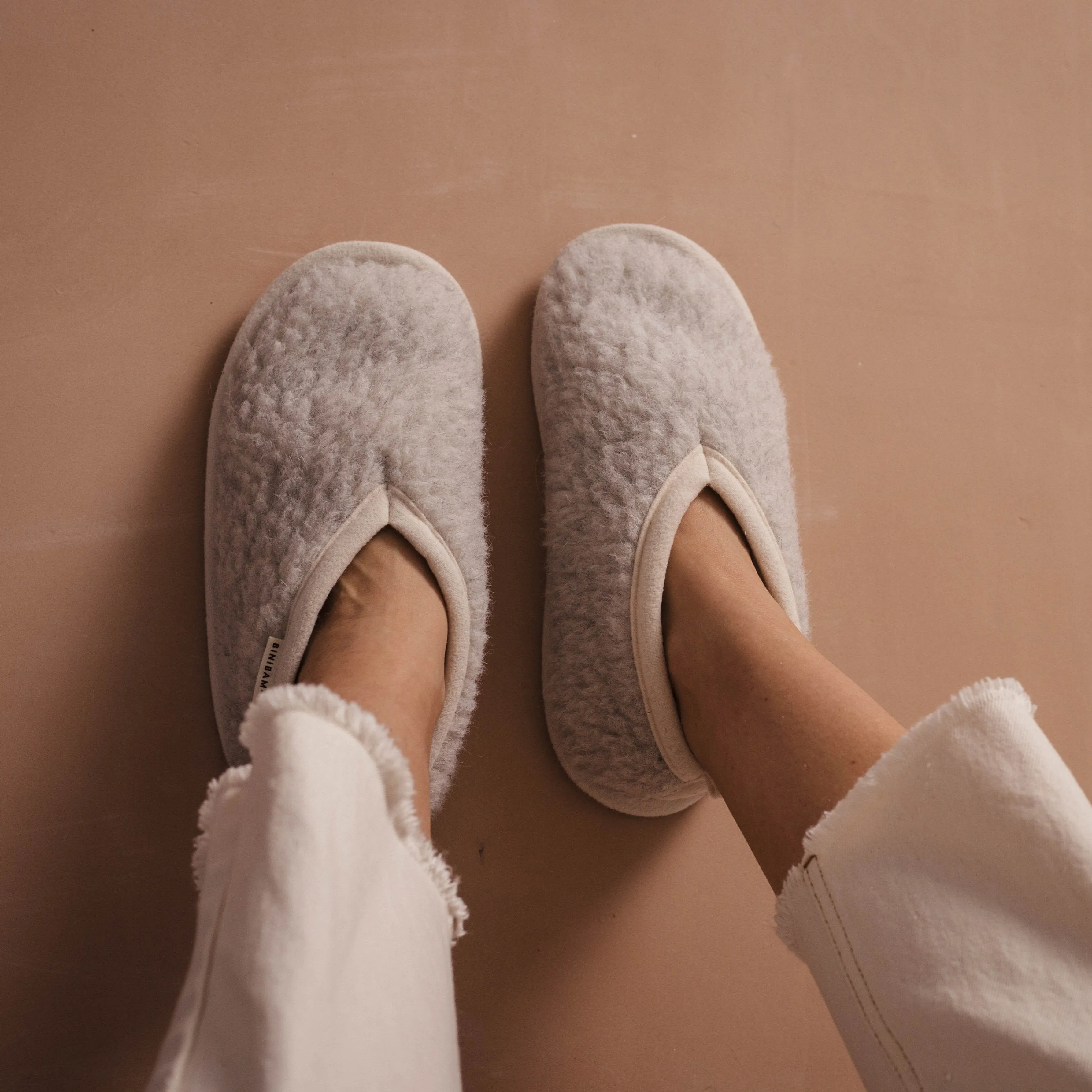 MAMA Bini Merino Wool Slippers (Cloud)