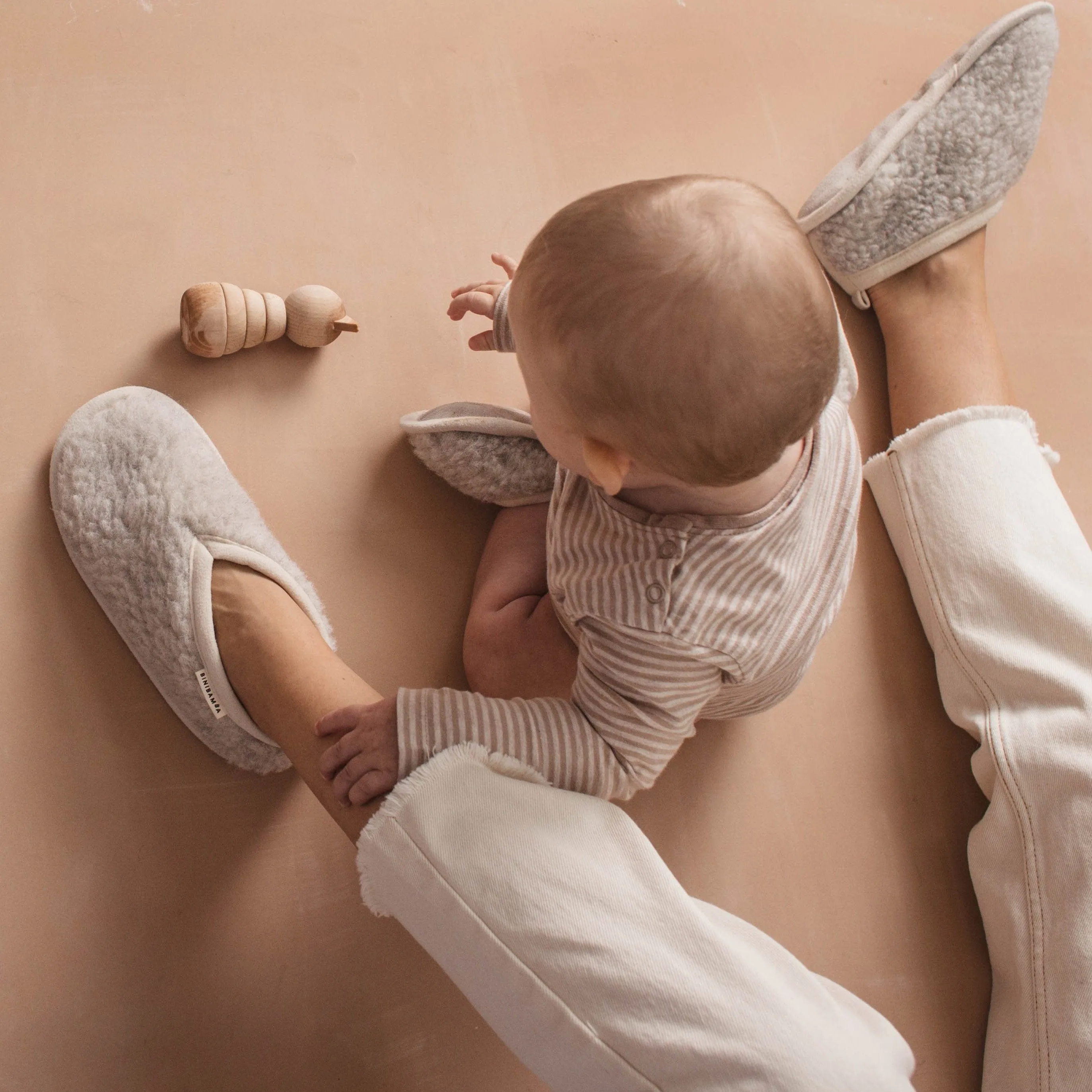 MAMA Bini Merino Wool Slippers (Cloud)