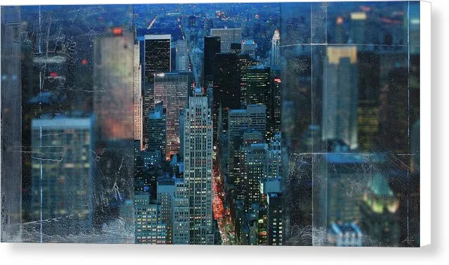 Manhattan At Night - Canvas Print