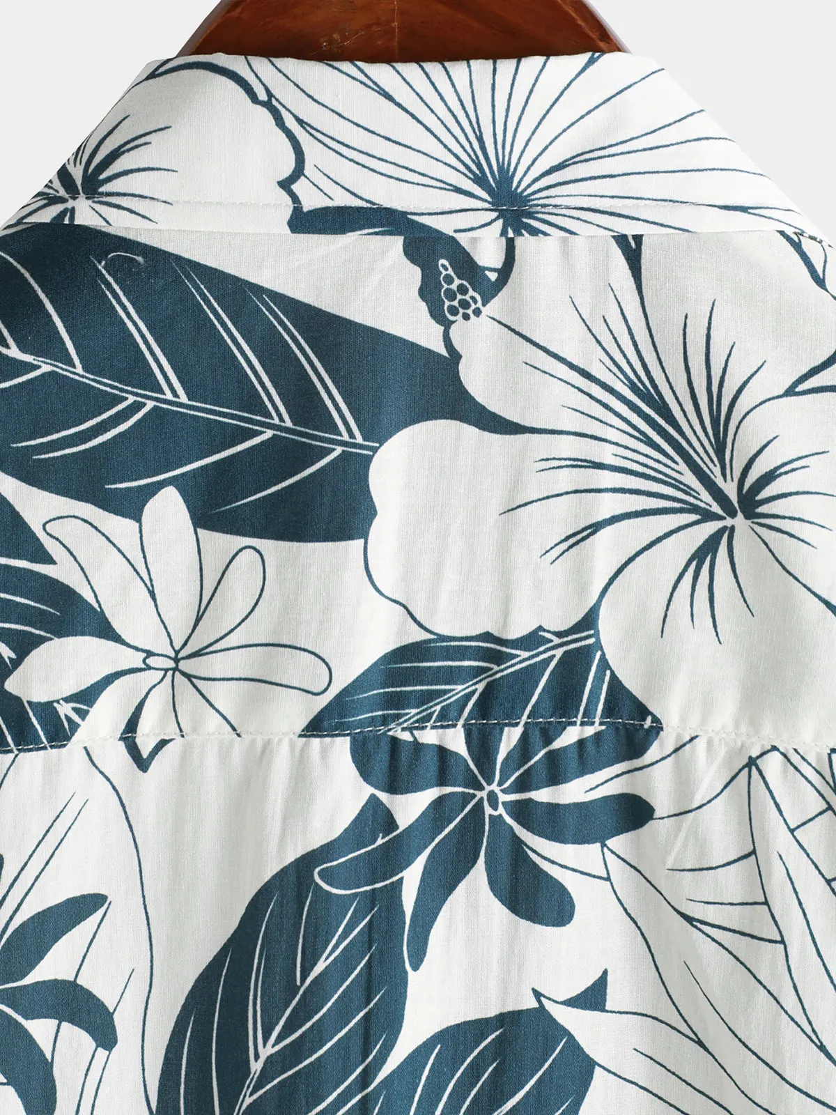 Men's 100% Cotton Hawaiian Floral Short Sleeve Button Beach Shirt