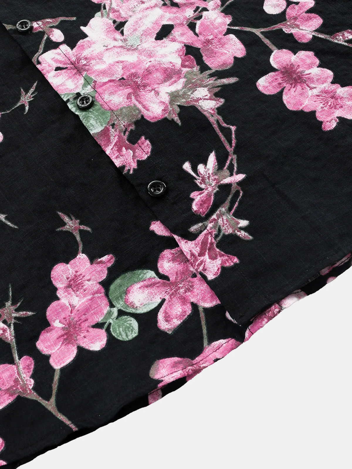 Men's Breathable Cotton Floral Summer Beach Short Sleeve Hawaiian Shirt