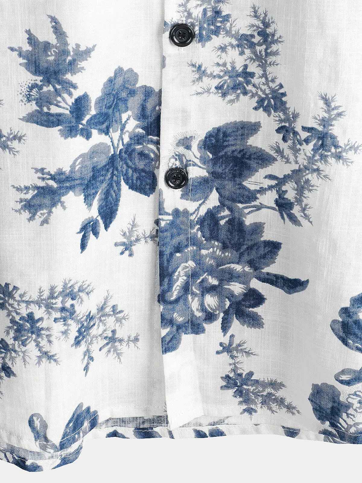 Men's Cotton Floral Button Up Holiday Summer Beach Hawaiian Shirt