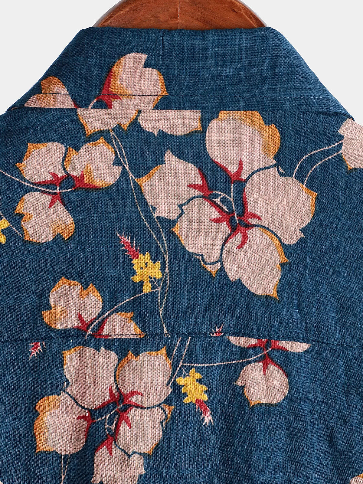 Men's Floral Button Up Cotton Summer Beach Hawaiian Shirt