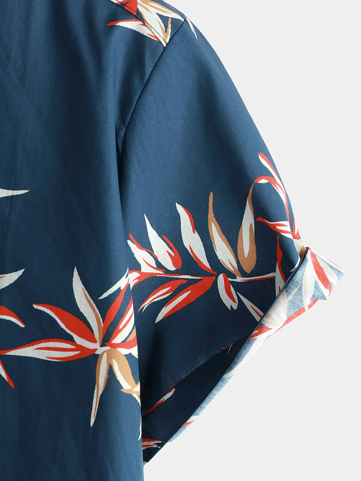 Men's Floral Hawaiian Holiday Casual Summer Short Sleeve Button Up Shirt