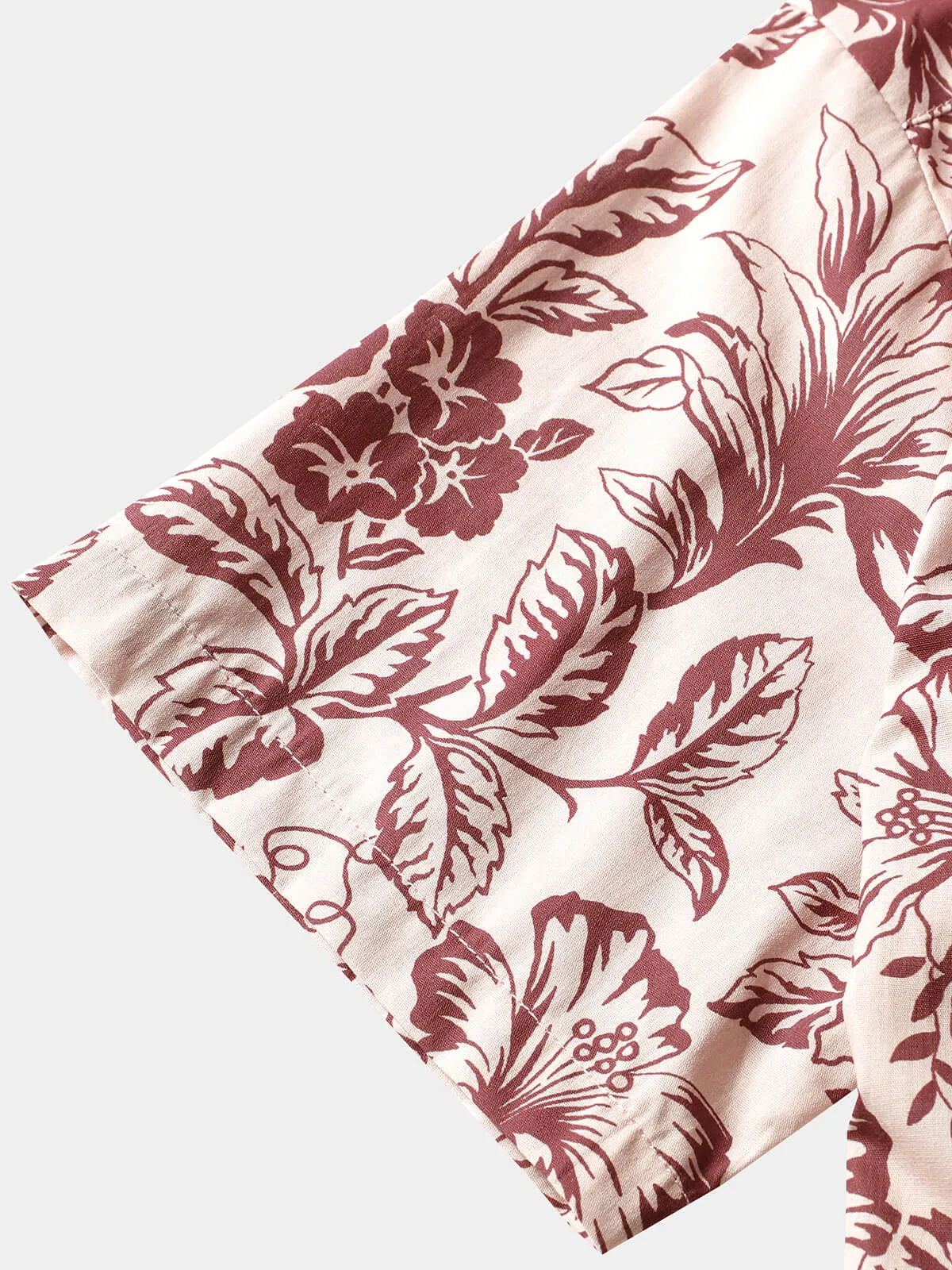 Men's Floral Pink Hawaiian Holiday Short Sleeve Shirt