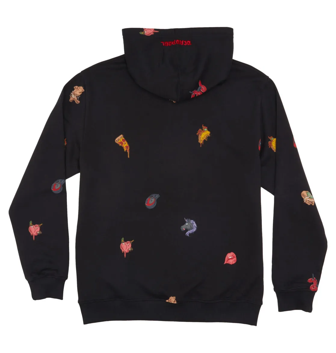 MEN'S MARVEL DEADPOOL X DC ALL OVER PULLOVER HOODIE