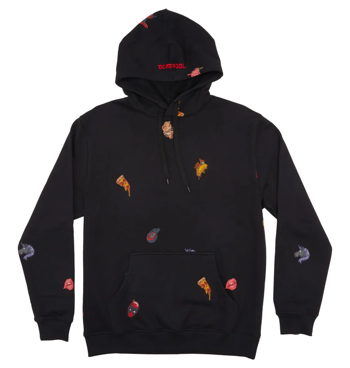 MEN'S MARVEL DEADPOOL X DC ALL OVER PULLOVER HOODIE