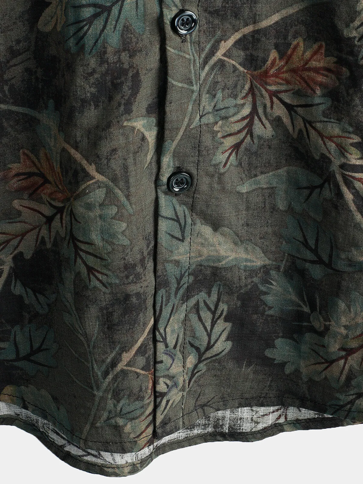 Men's Retro Leaf Short Sleeve Hawaiian Beach Shirt