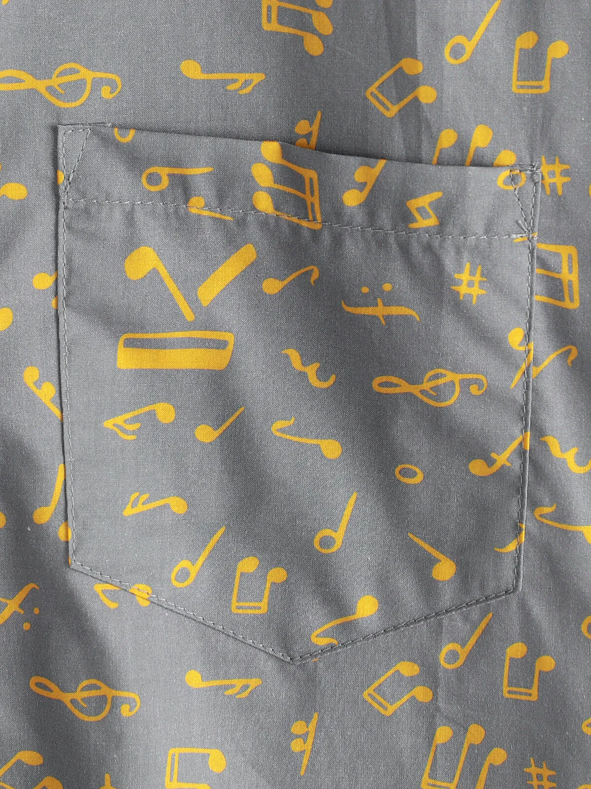 Men's Short Sleeve Holiday Summer Music Festival Funny Button Up Cotton Shirt
