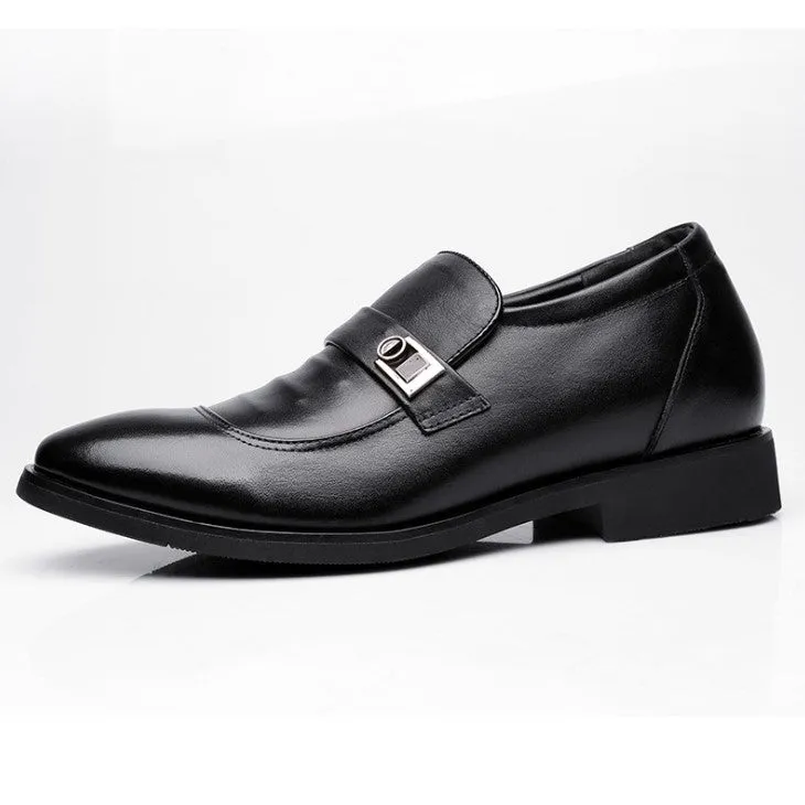 Men's Small Size Slip On Hidden Heel Dress Shoes MS56