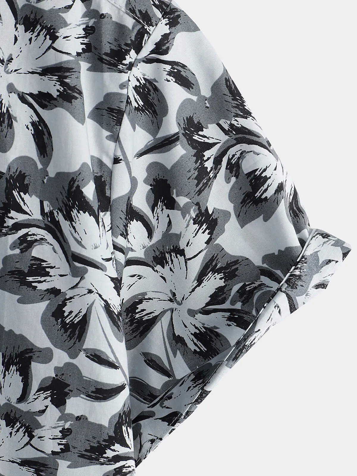 Men's Summer Vintage Holiday Cotton Button Up Short Sleeve Shirt