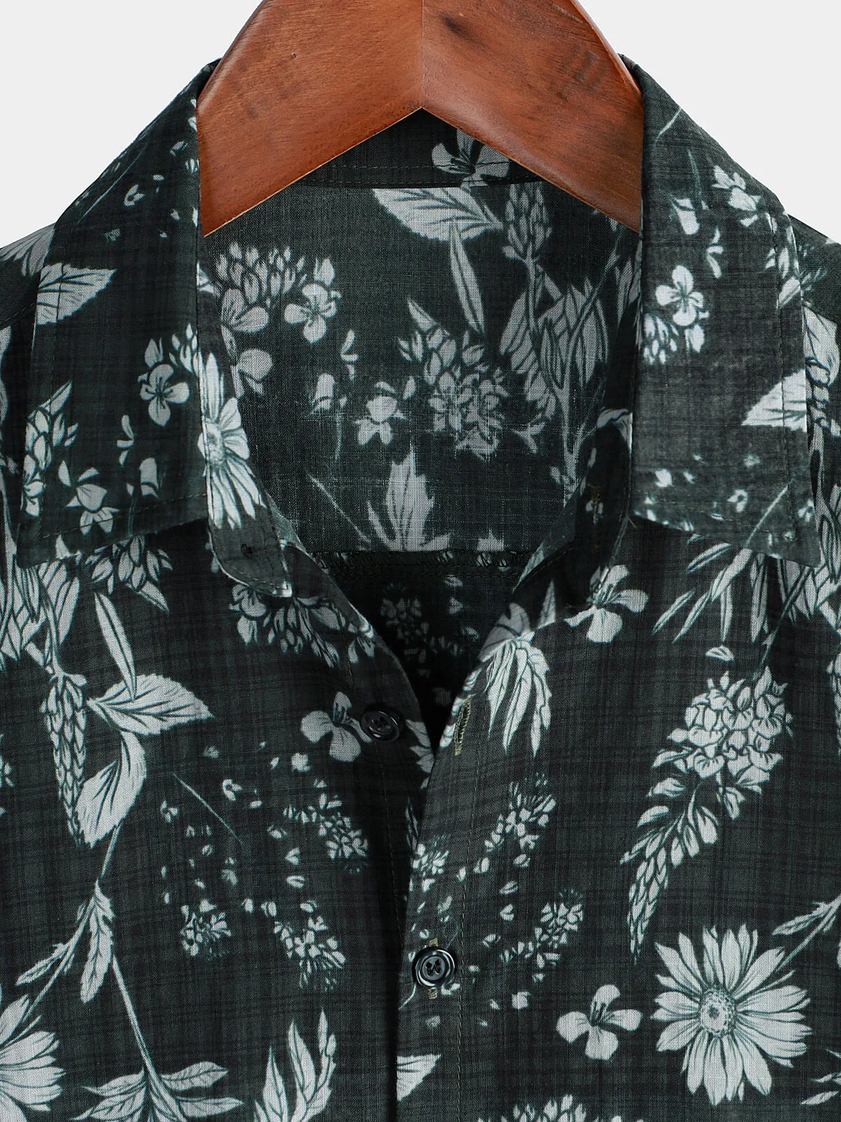 Men's Tropical Floral Summer Beach Button Up Short Sleeve Shirt