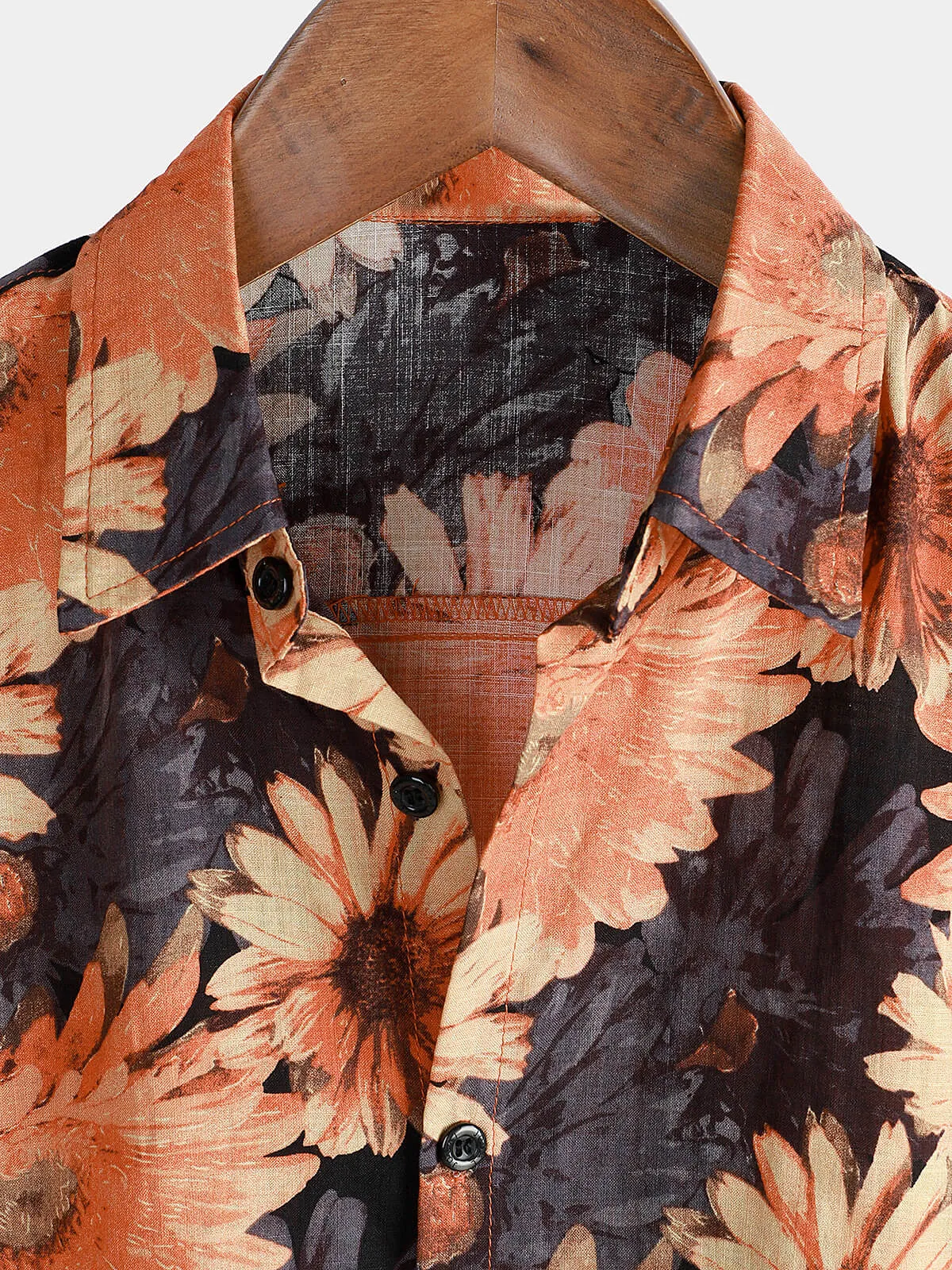 Men's Vintage Daisy Holiday Short Sleeve Hawaiian Shirt