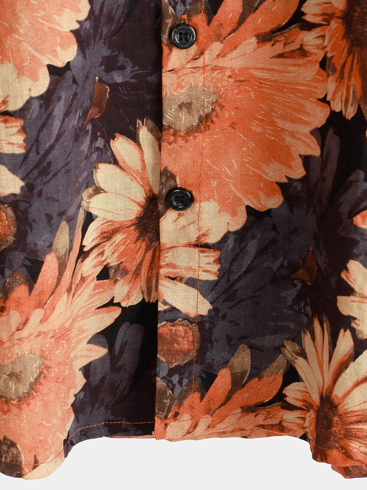 Men's Vintage Daisy Holiday Short Sleeve Hawaiian Shirt