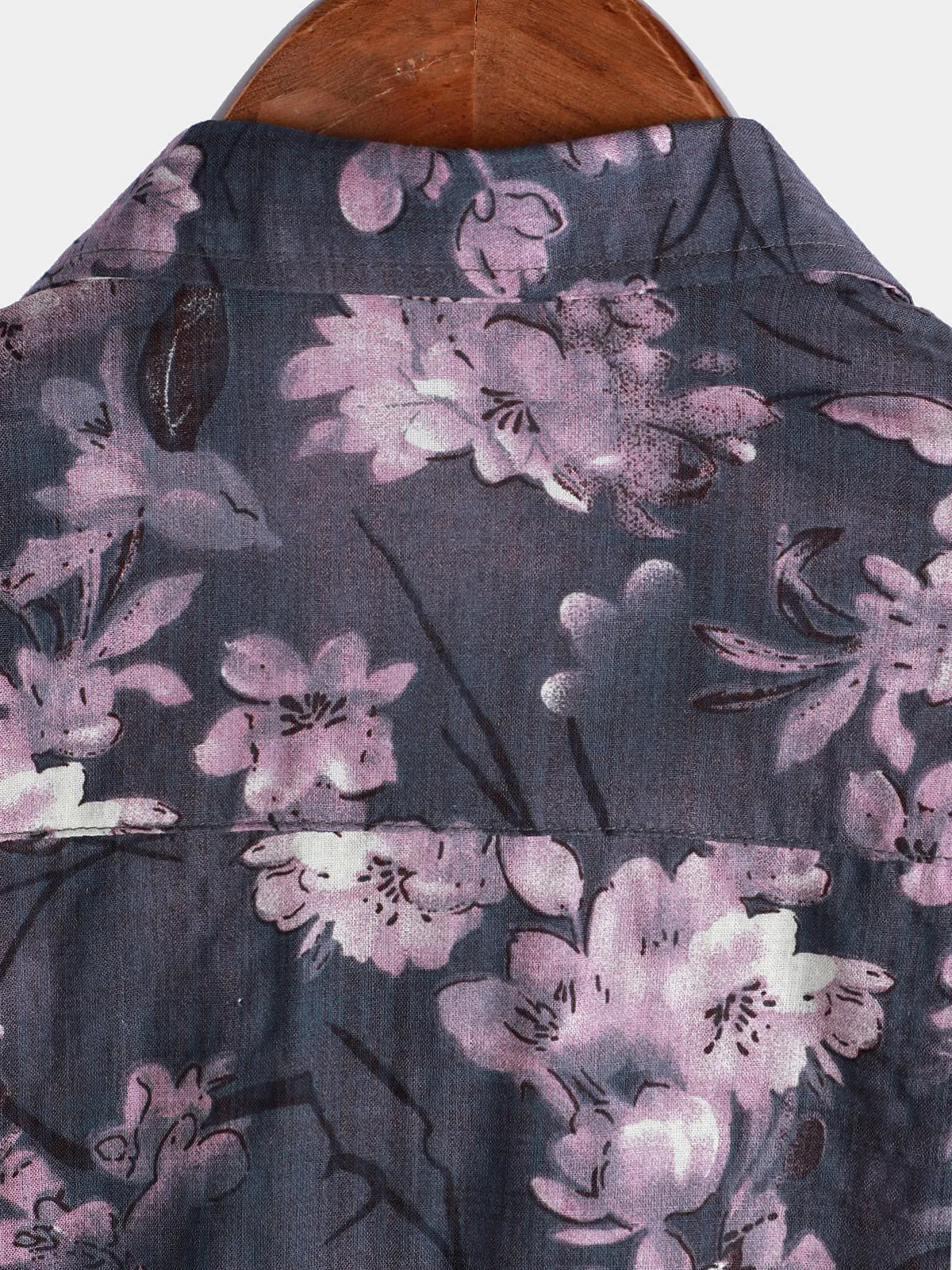 Men's Vintage Floral Print Button Short Sleeve Shirt
