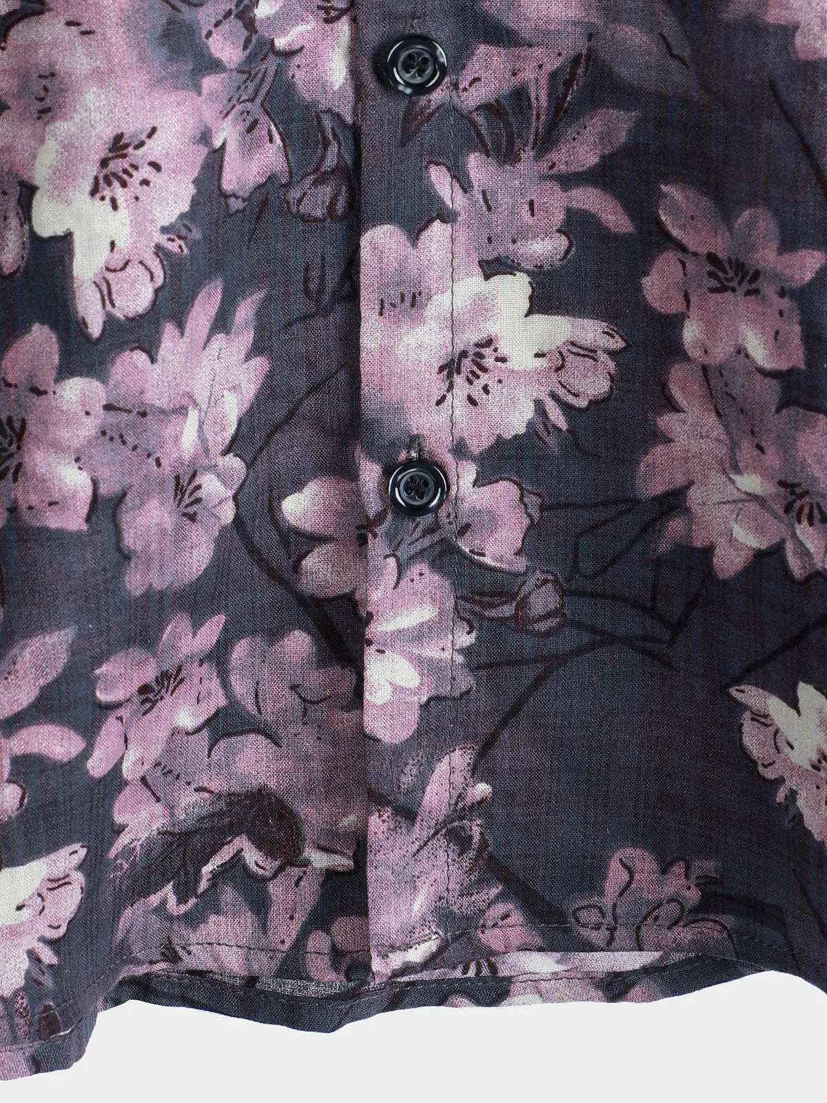 Men's Vintage Floral Print Button Short Sleeve Shirt