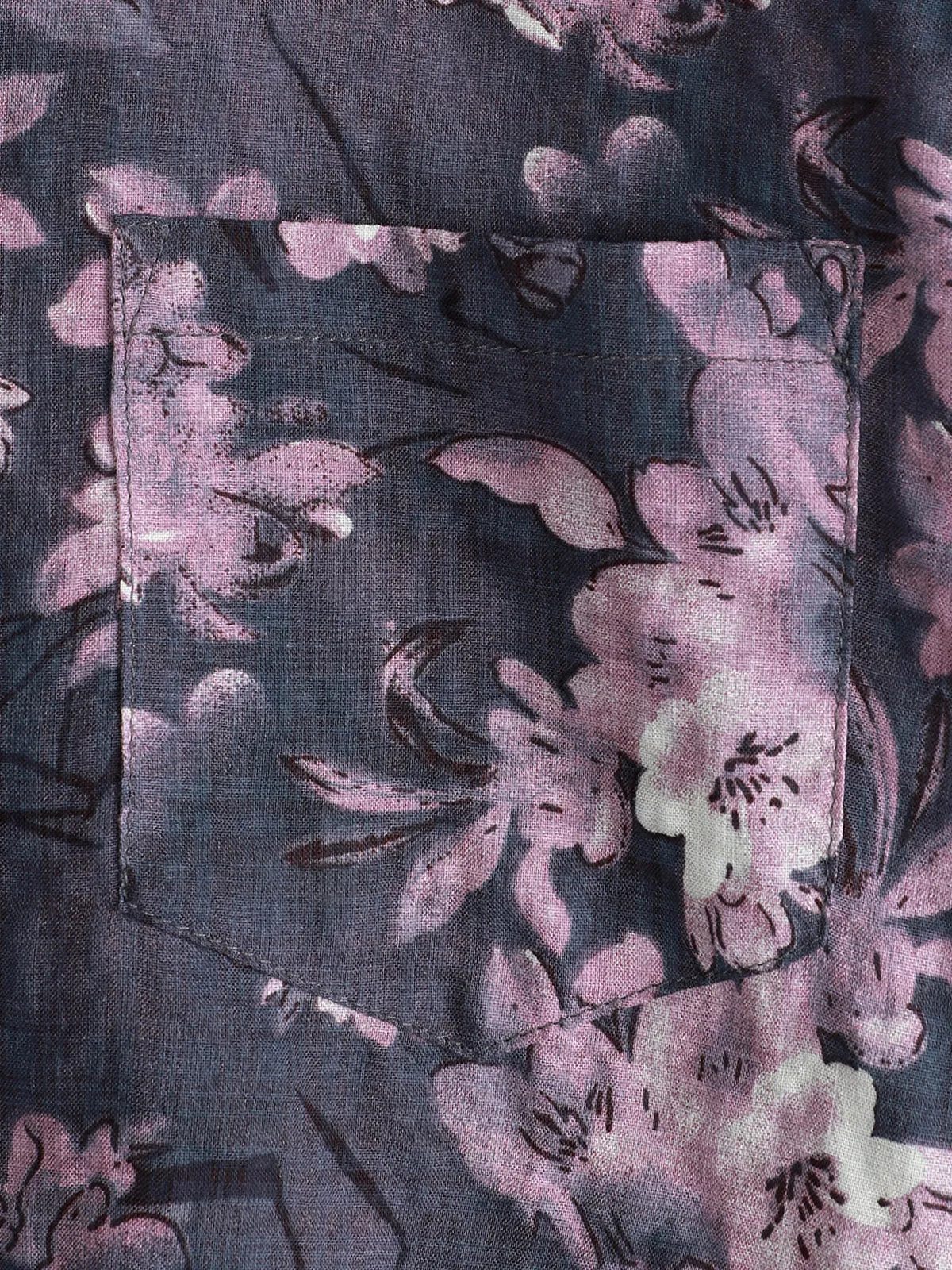 Men's Vintage Floral Print Button Short Sleeve Shirt