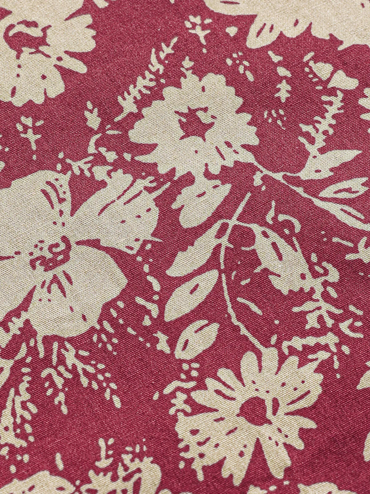 Men's Vintage Floral Red Holiday Short Sleeve Shirt