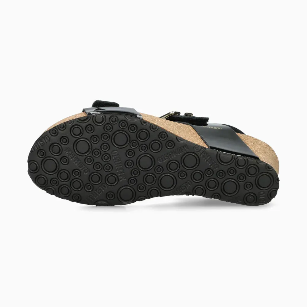 MEPHISTO- WOMEN'S LISSANDRA PATENT WEDGE SANDAL