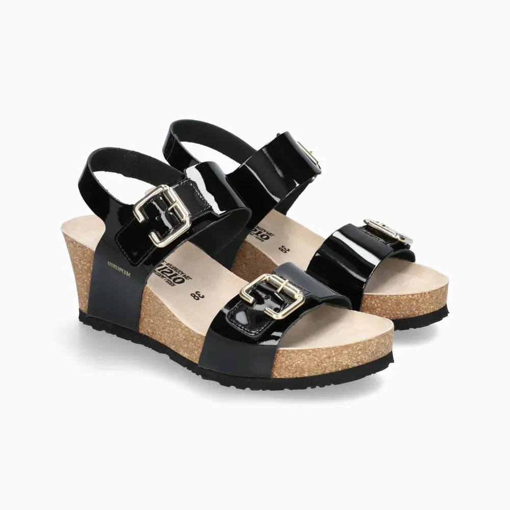 MEPHISTO- WOMEN'S LISSANDRA PATENT WEDGE SANDAL