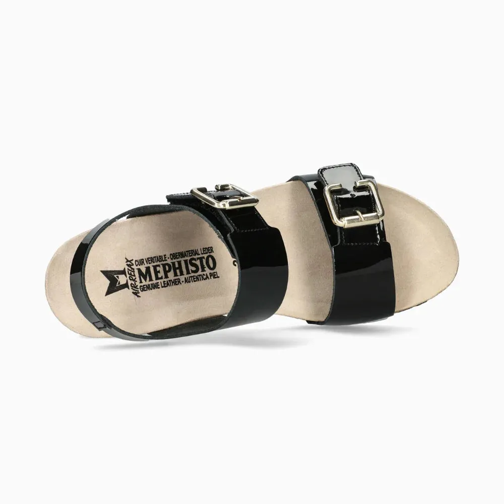 MEPHISTO- WOMEN'S LISSANDRA PATENT WEDGE SANDAL