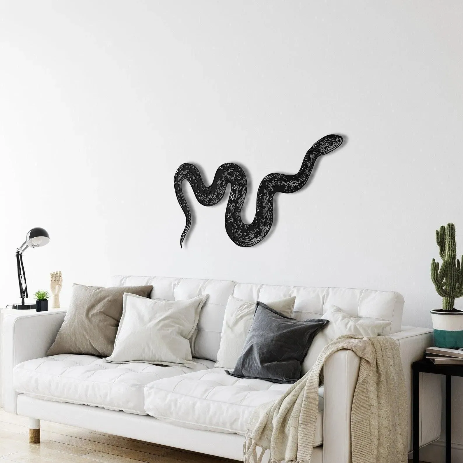 Metal Snake Wall Decor Art