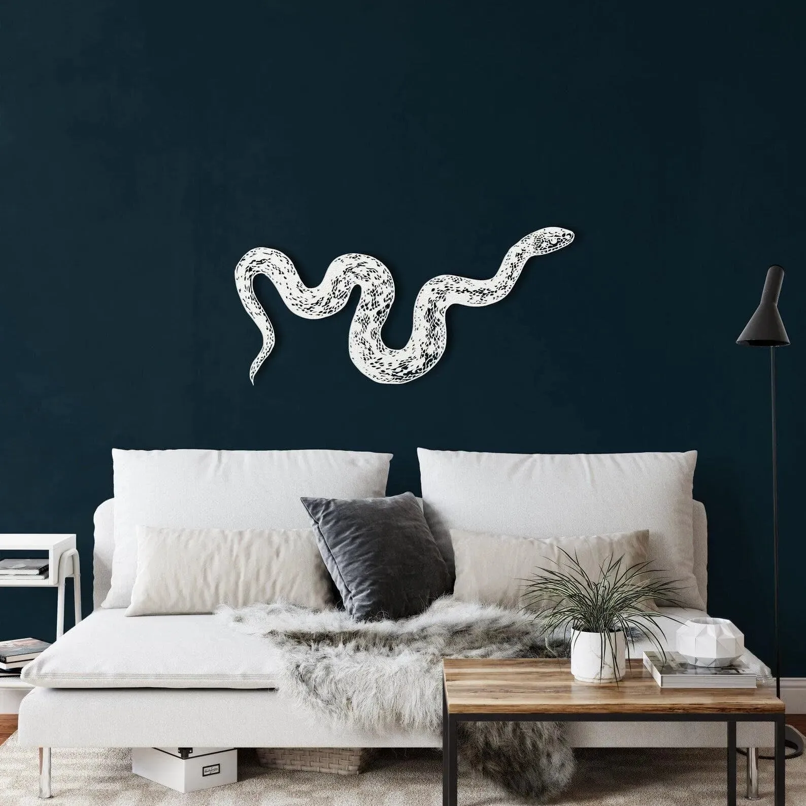Metal Snake Wall Decor Art