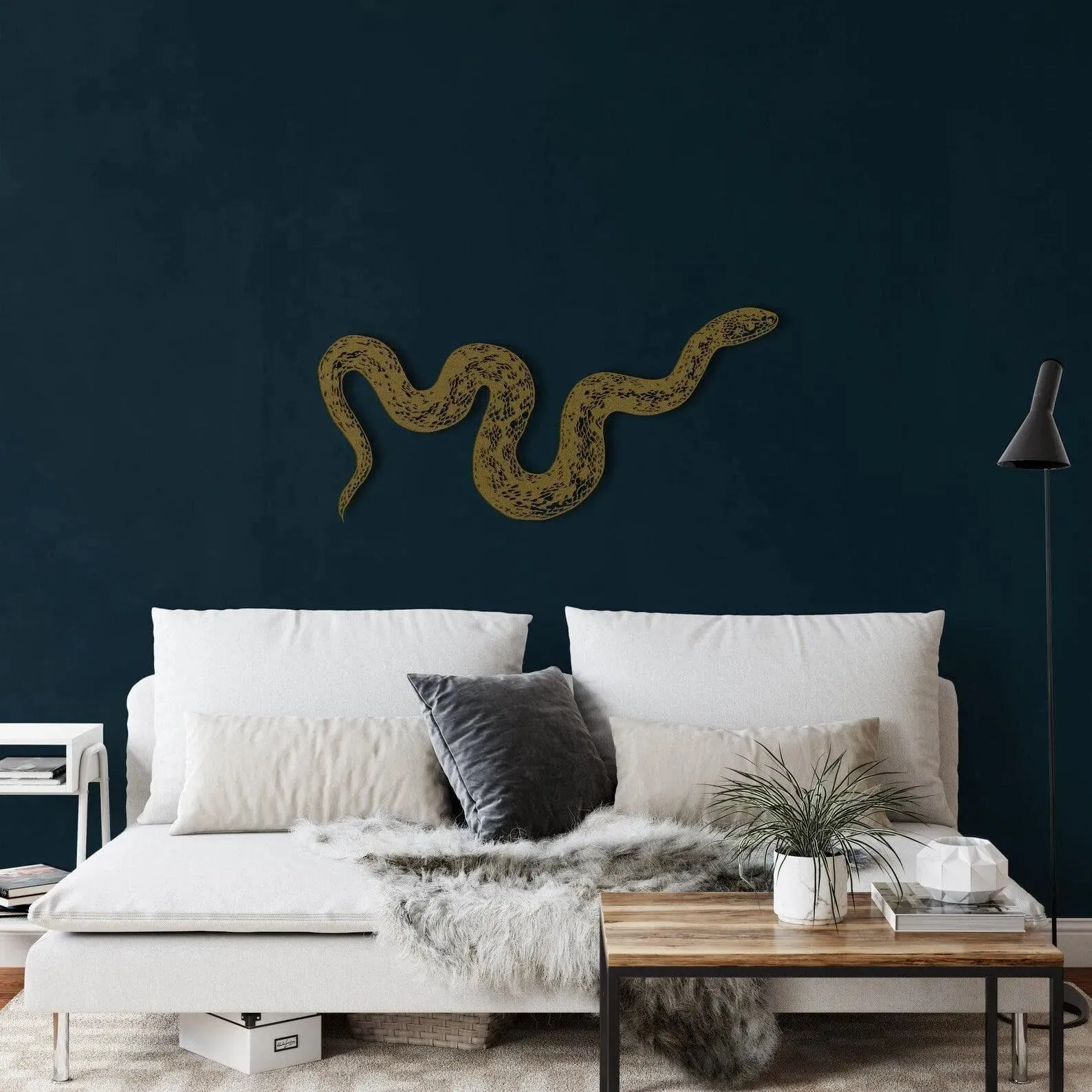Metal Snake Wall Decor Art