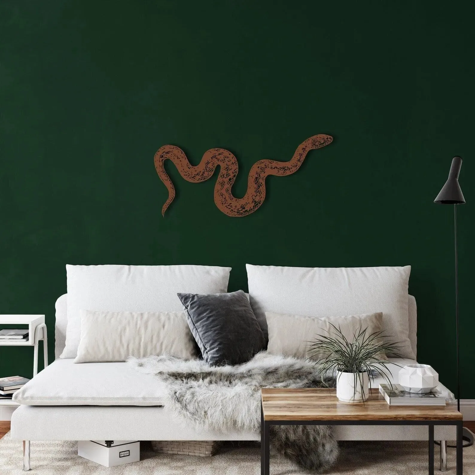 Metal Snake Wall Decor Art