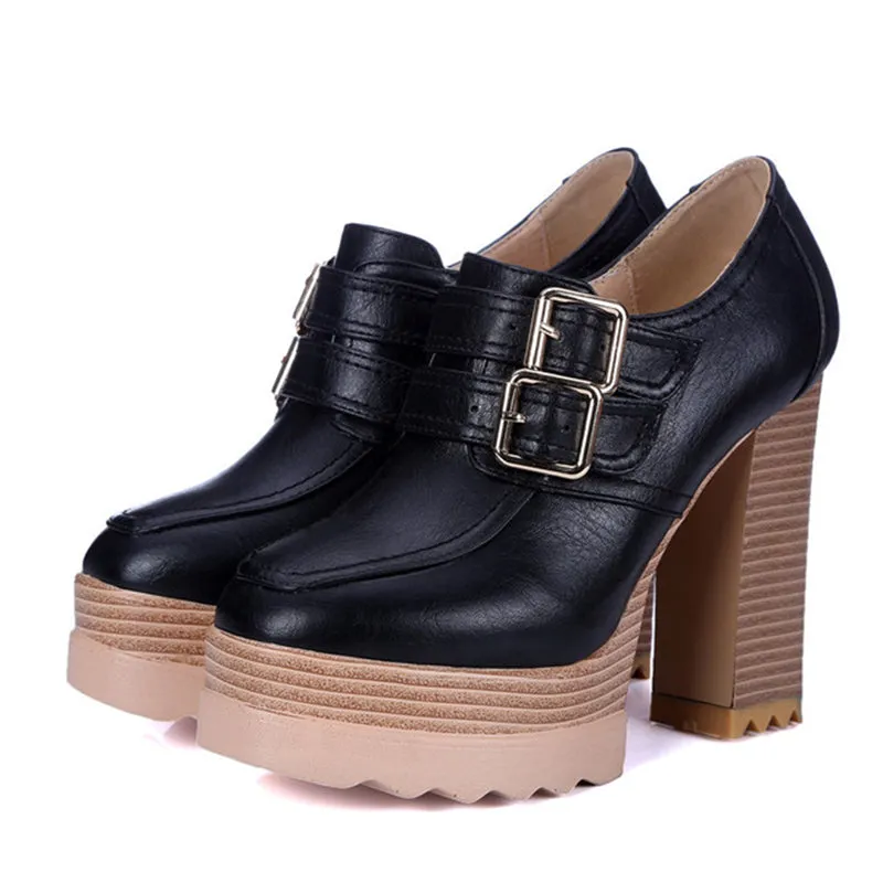 Microfiber High Heel Round Toe Leisure Shoes