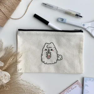 Milkie Canvas Pouch Hand Embroidered (Discontinue when sold out)