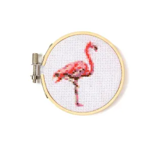 Mini Cross Stitch Kit - Flamingo