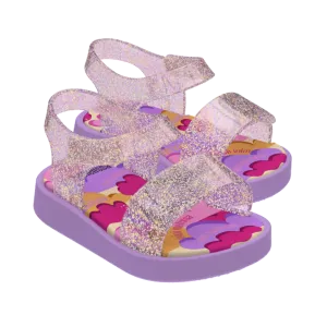 Mini Melissa Jump Sandal BB - Glitter Lilac
