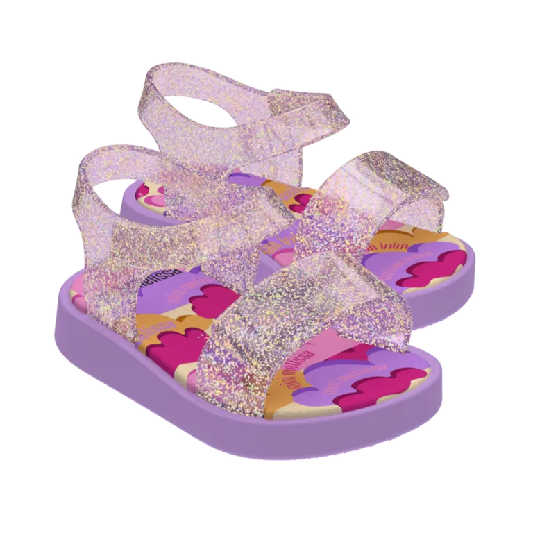 Mini Melissa Jump Sandal BB - Glitter Lilac