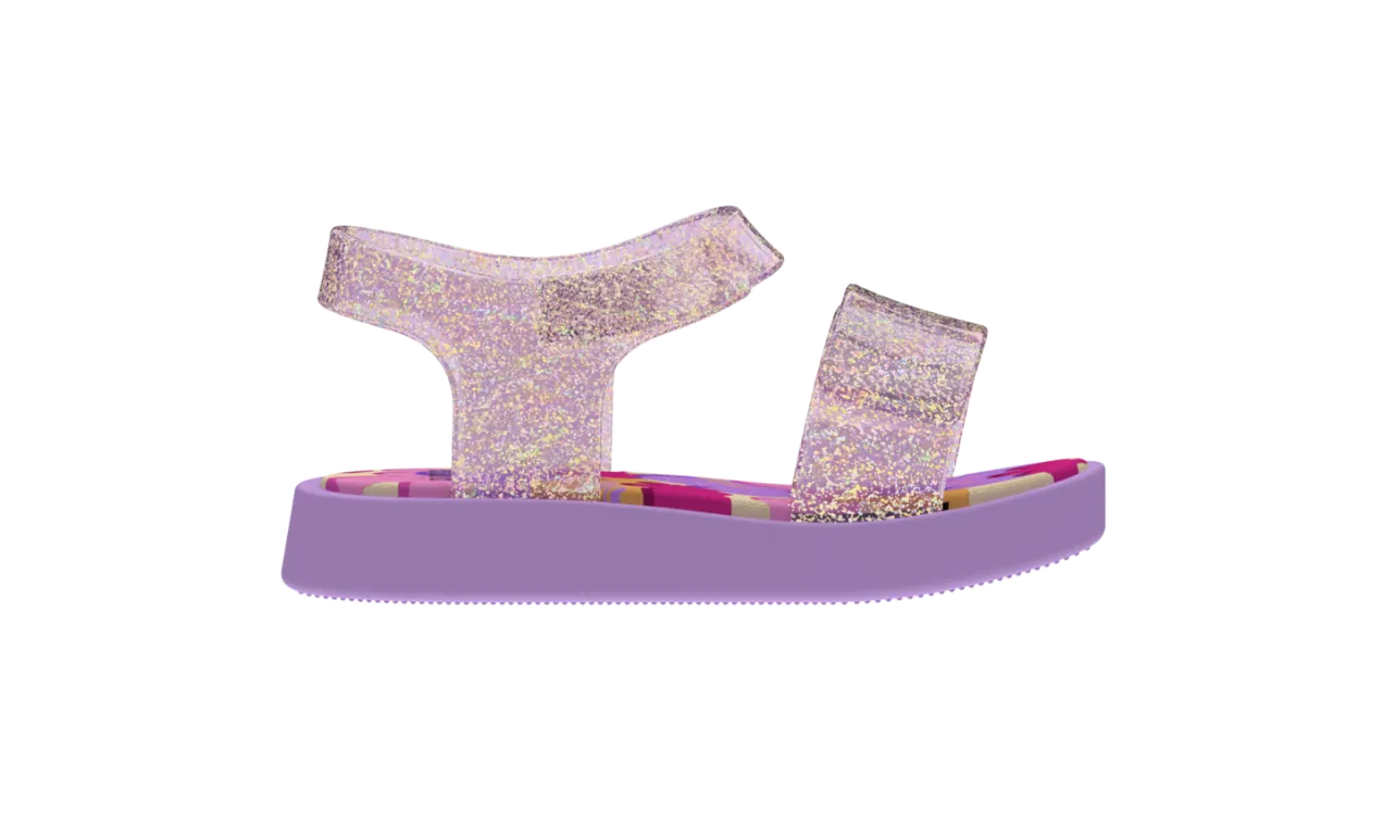 Mini Melissa Jump Sandal BB - Glitter Lilac