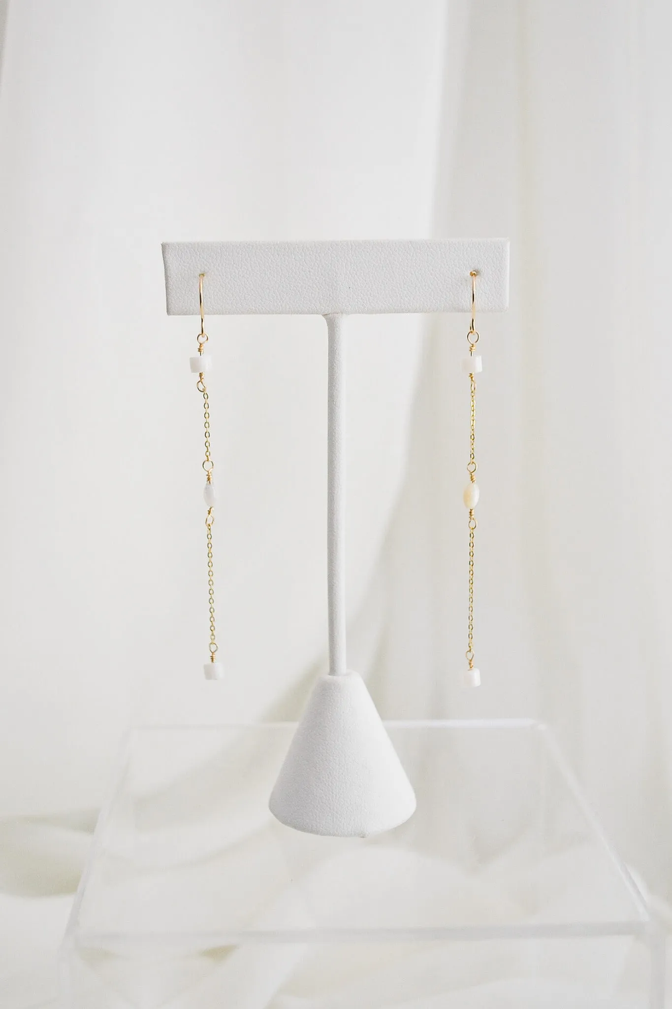 Mixed Shell Dangle Earrings