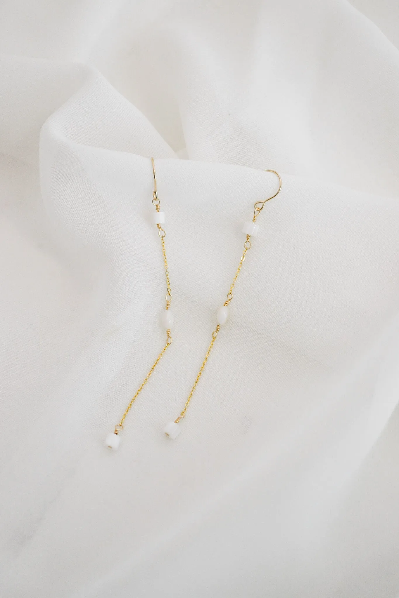 Mixed Shell Dangle Earrings