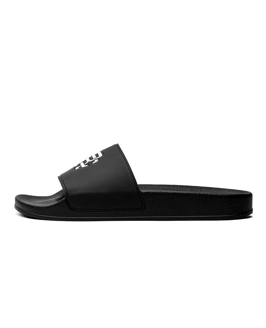 Monogram Slide Sandals Black Hybrid Unisex