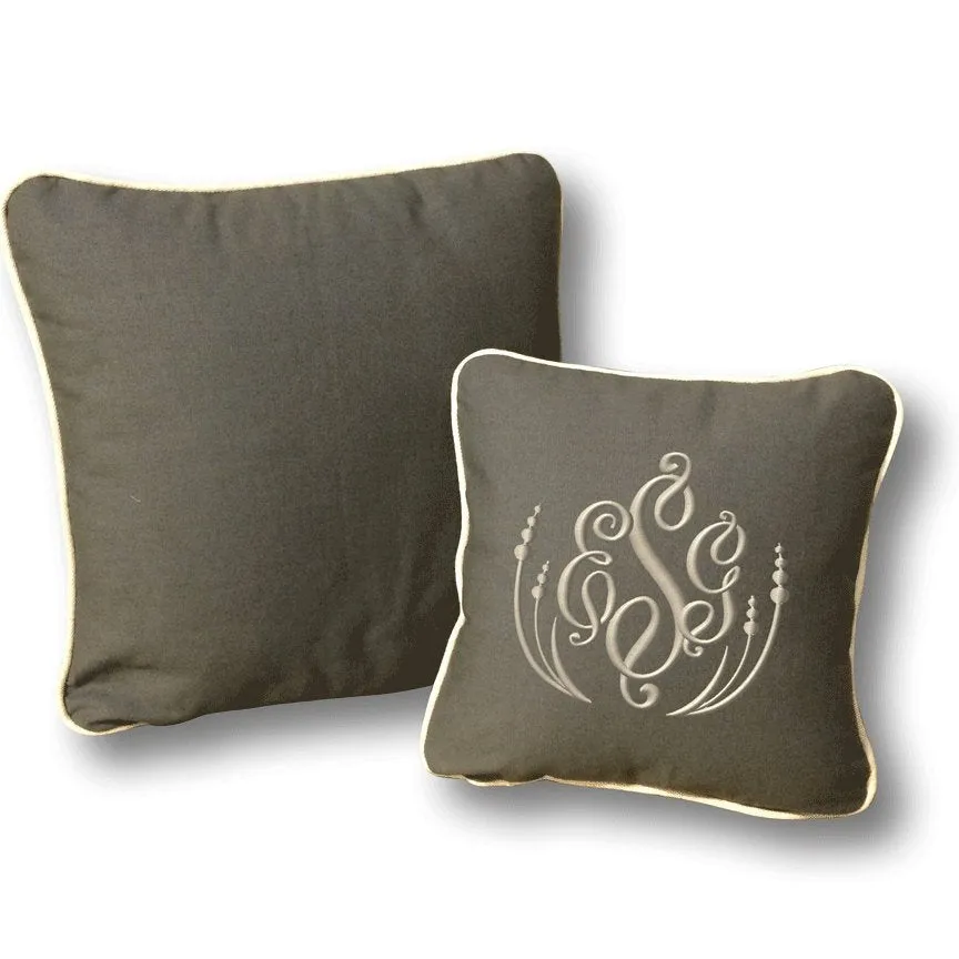Monogrammed Canvas Pillow