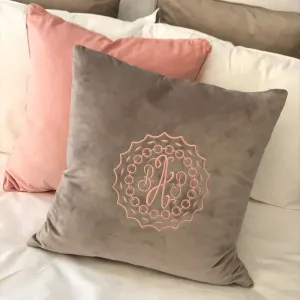 Monogrammed Velvet Pillow