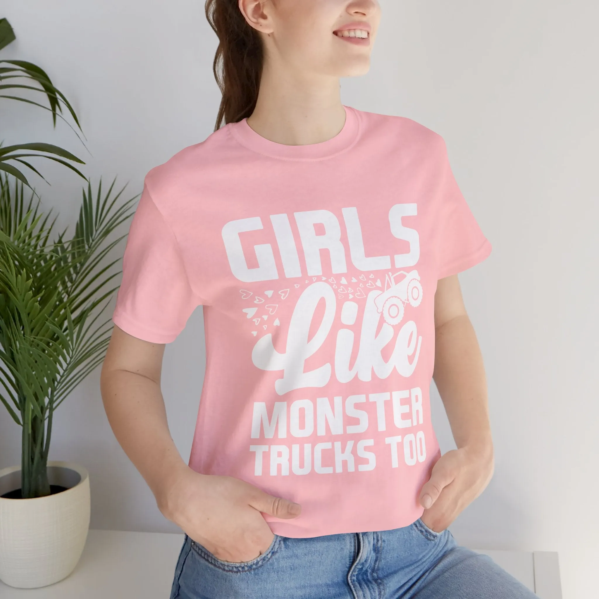 Monster Truck Girls Jersey Tee - 16 Color Choices, Sizes to 3XL