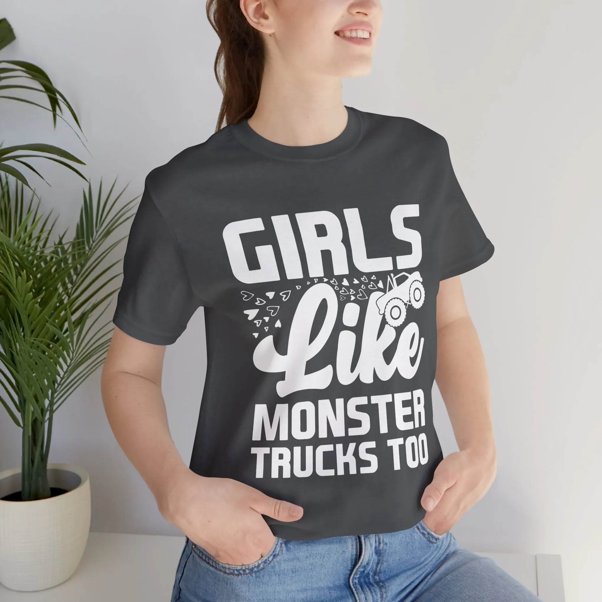 Monster Truck Girls Jersey Tee - 16 Color Choices, Sizes to 3XL