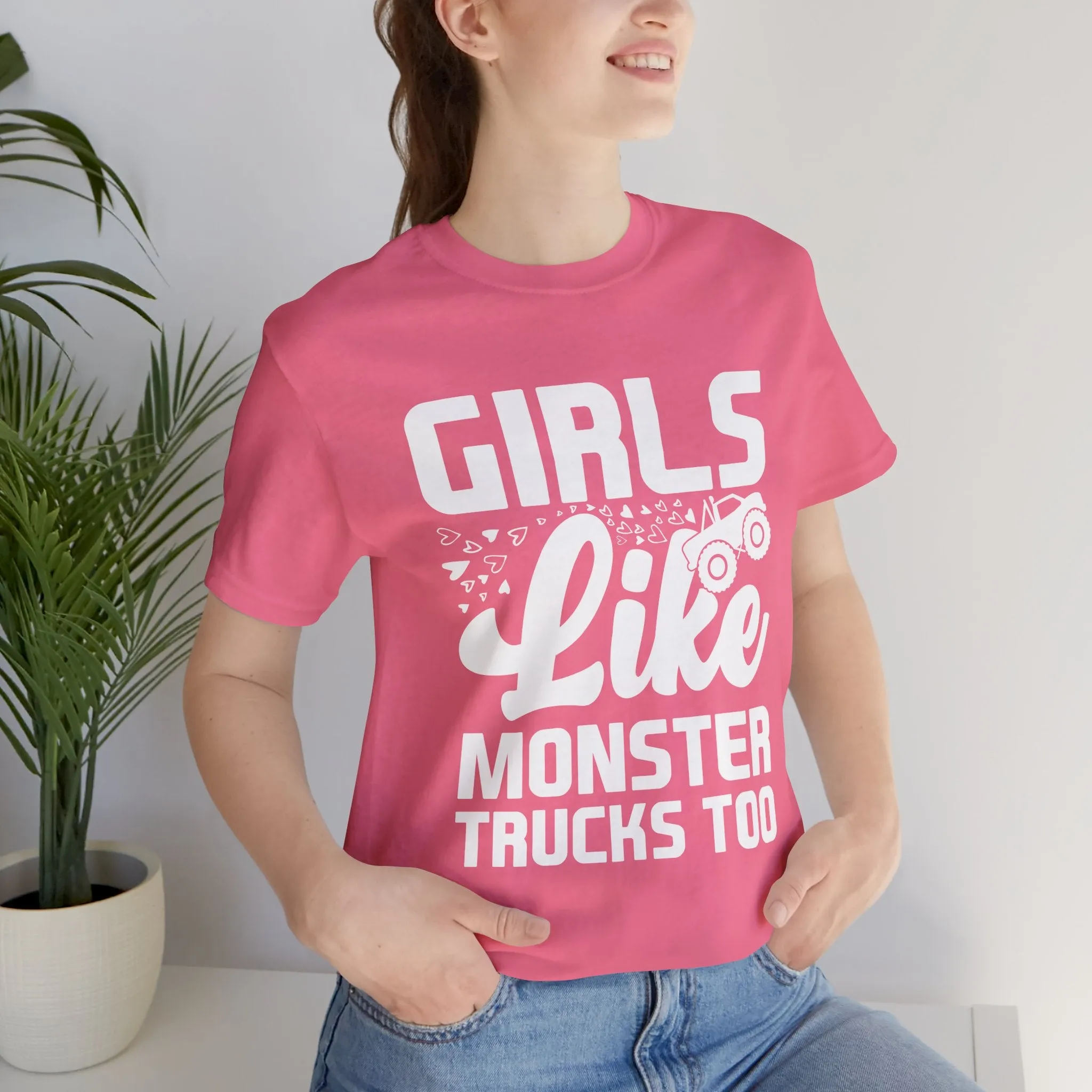 Monster Truck Girls Jersey Tee - 16 Color Choices, Sizes to 3XL