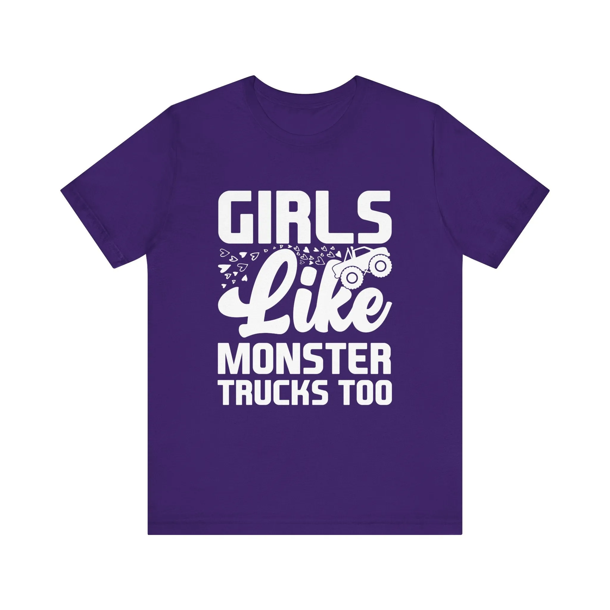Monster Truck Girls Jersey Tee - 16 Color Choices, Sizes to 3XL