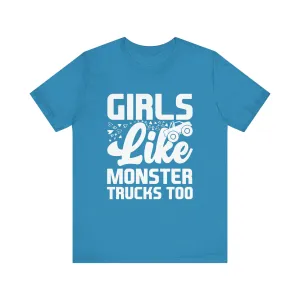 Monster Truck Girls Jersey Tee - 16 Color Choices, Sizes to 3XL